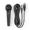 Microfono con filo dinamico NEDIS MPWD25BK lunghezza cavo 5.0 m - Connettore: jack 6.35 mm